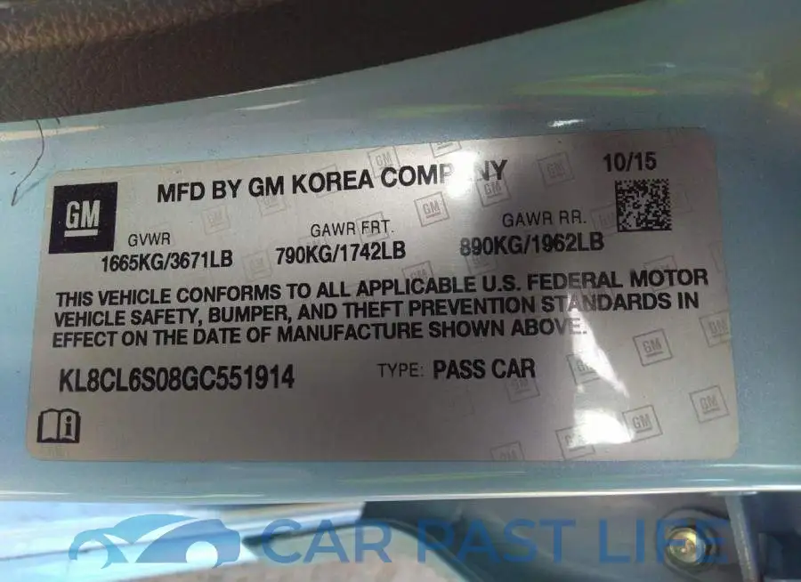 KL8CL6S08GC551914# 9