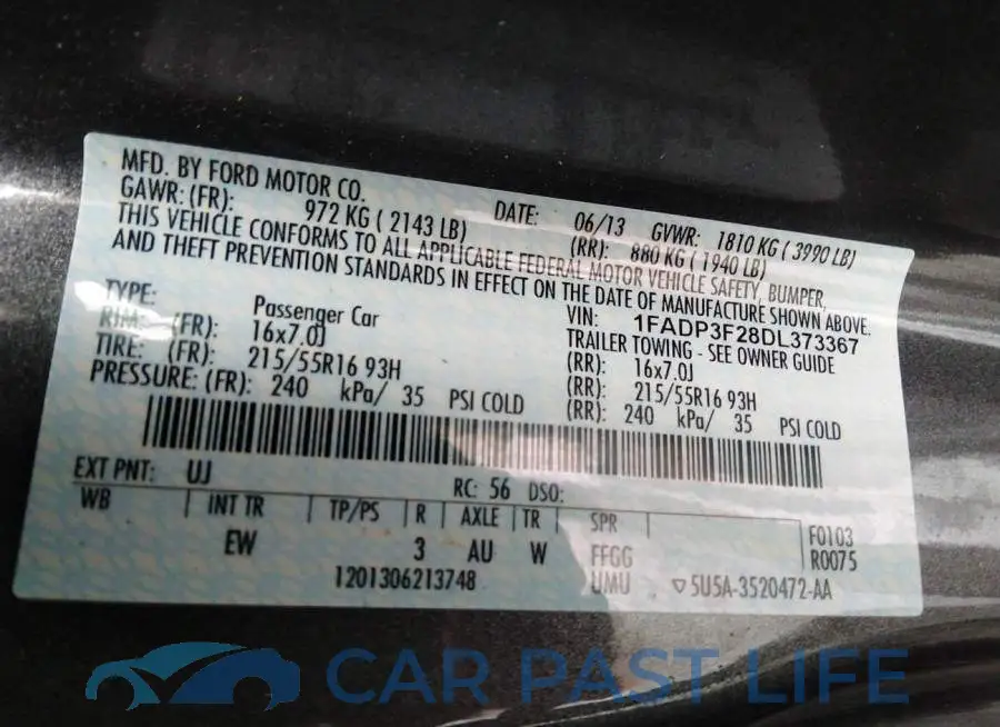 1FADP3F28DL373367# 9