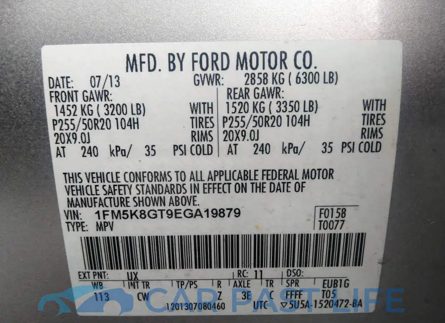 1FM5K8GT9EGA19879# 9