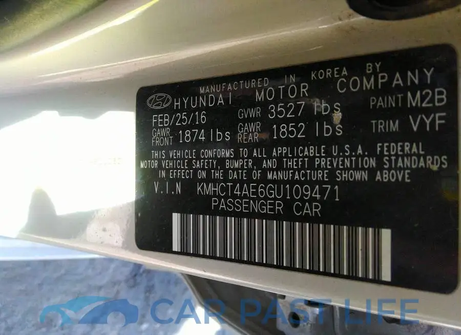 KMHCT4AE6GU109471# 9