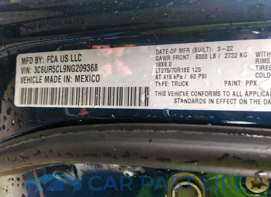 3C6UR5CL9NG209368# 9