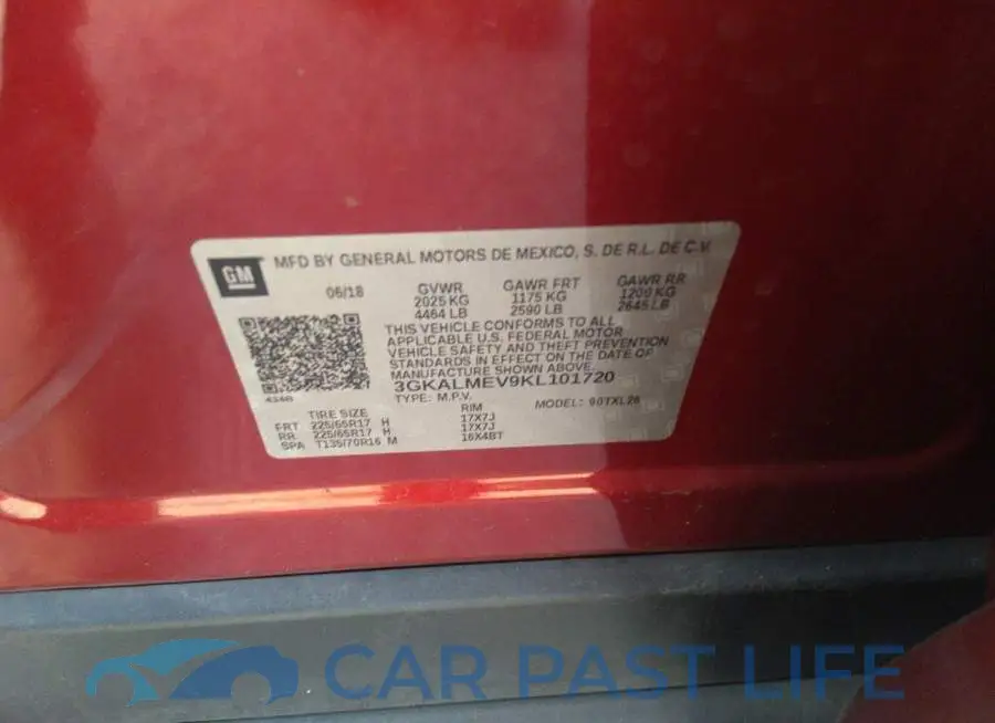 3GKALMEV9KL101720# 9