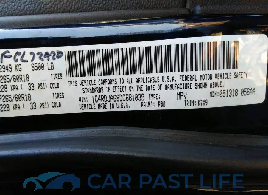 1C4RDJAG8DC681039# 9