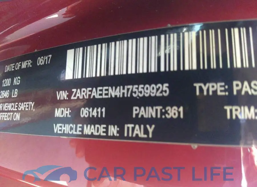ZARFAEEN4H7559925# 9