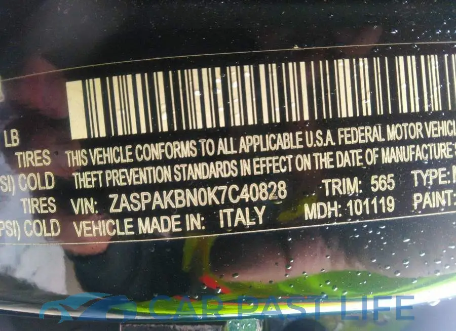 ZASPAKBN0K7C40828# 9