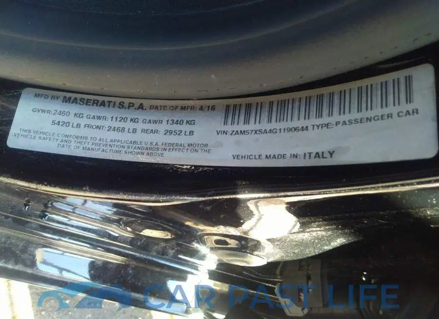 ZAM57XSA4G1190644# 9