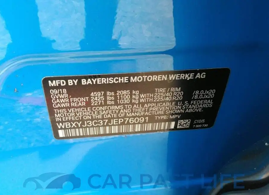 WBXYJ3C37JEP76091# 9