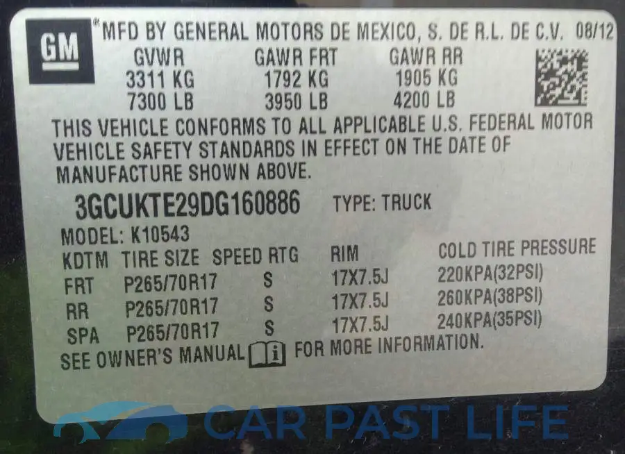 3GCUKTE29DG160886# 9