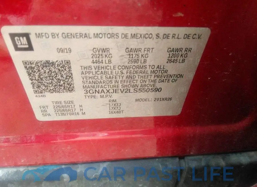 3GNAXJEV2LS550590# 9