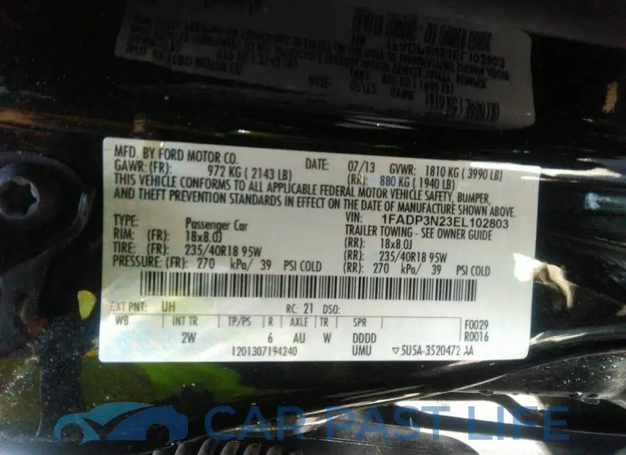 1FADP3N23EL102803# 9