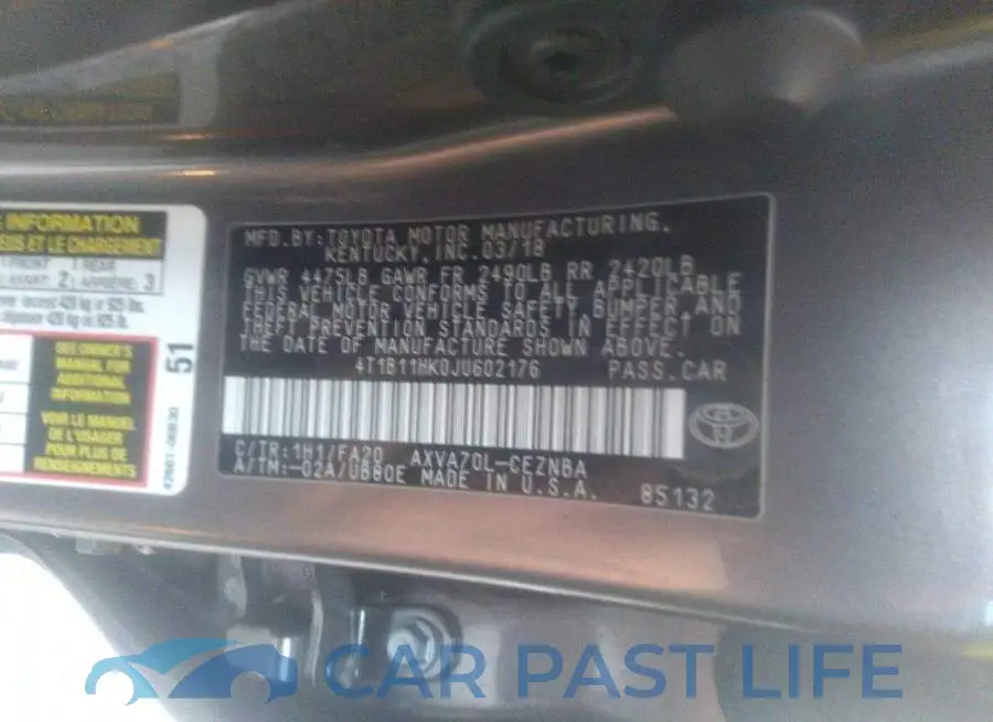 4T1B11HK0JU602176# 9