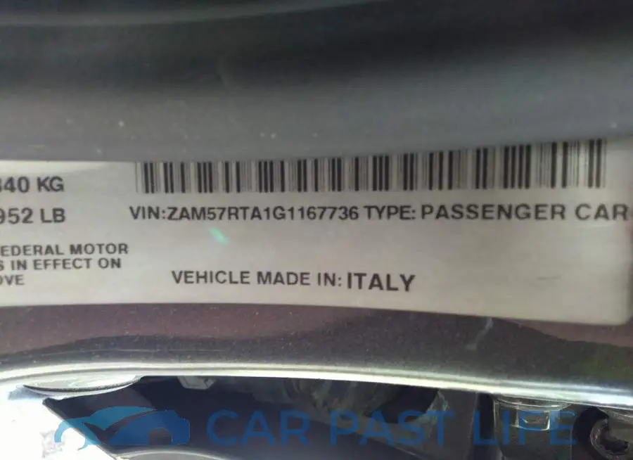 ZAM57RTA1G1167736# 9