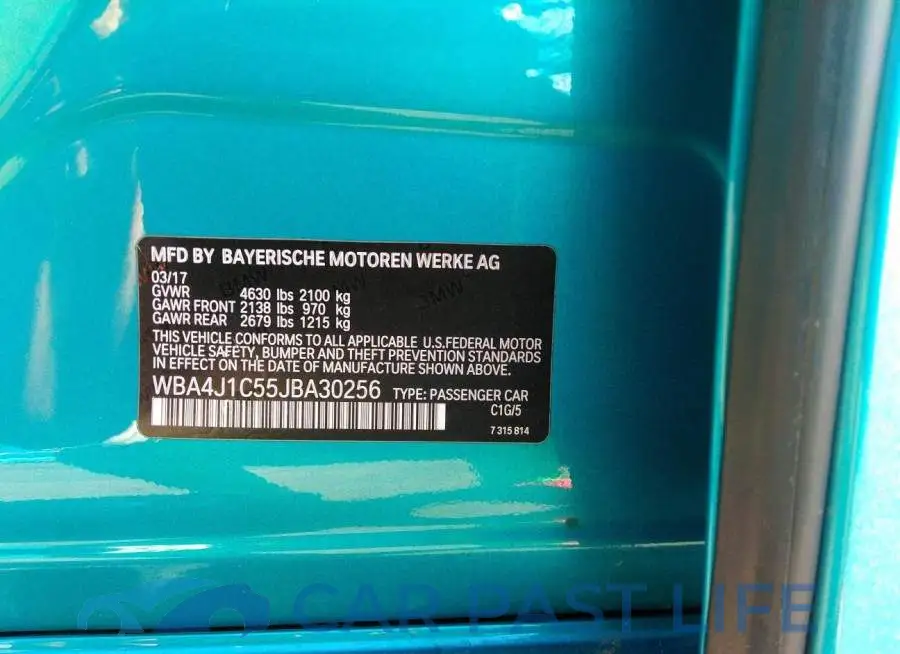 WBA4J1C55JBA30256# 9