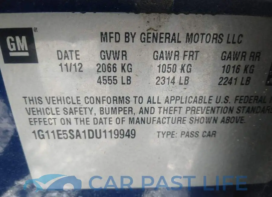 1G11E5SA1DU119949# 9