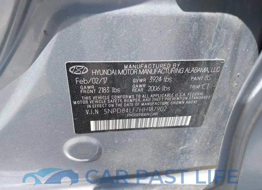 5NPD84LF7HH187902# 9