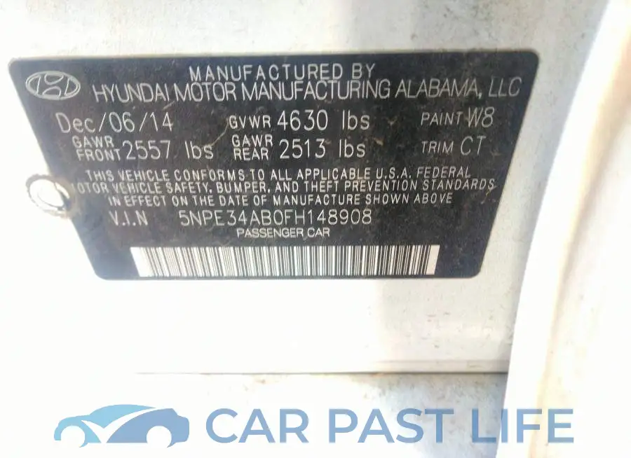 5NPE34AB0FH148908# 9