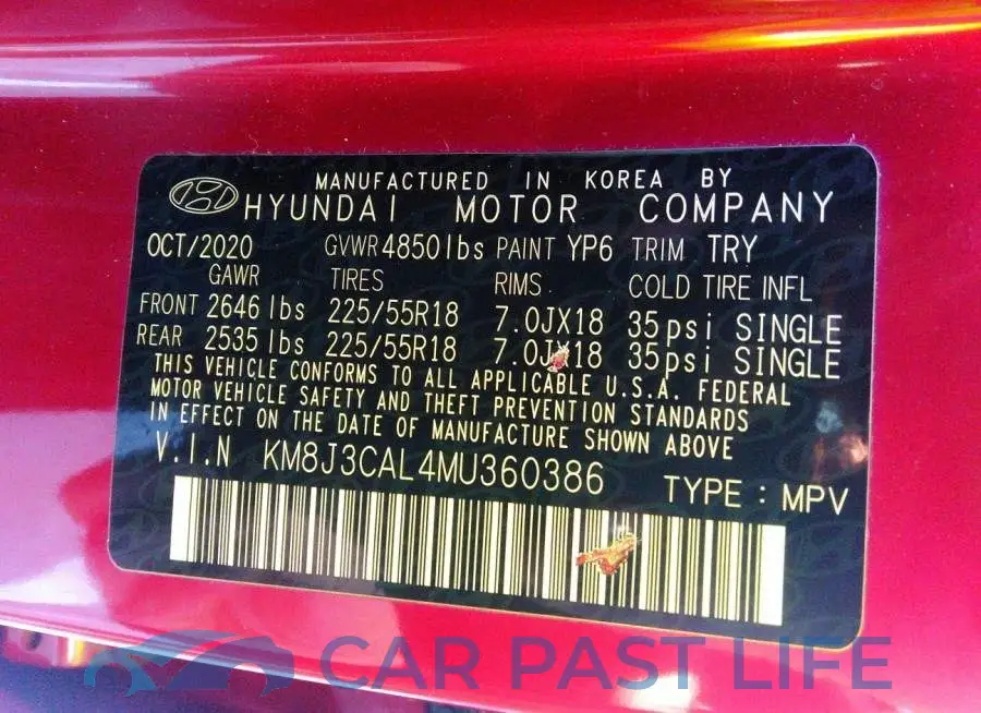 KM8J3CAL4MU360386# 9