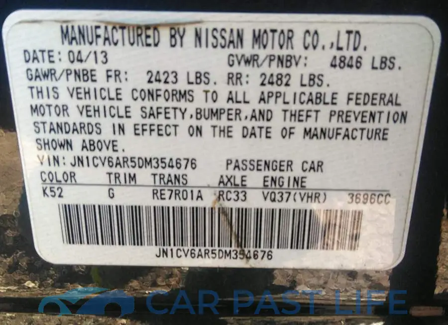 JN1CV6AR5DM354676# 9