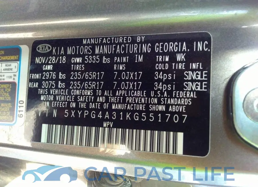 5XYPG4A31KG551707# 9