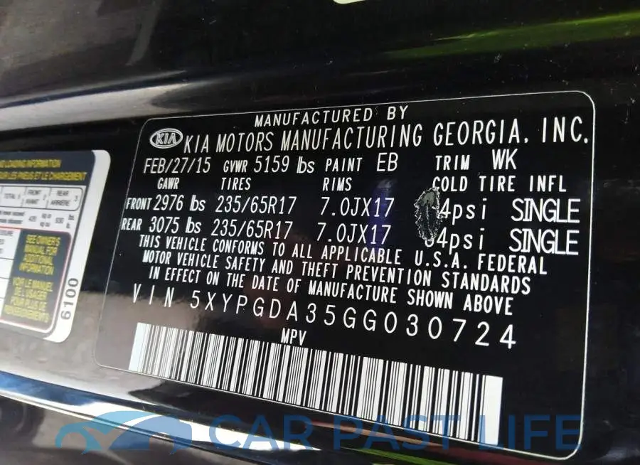 5XYPGDA35GG030724# 9