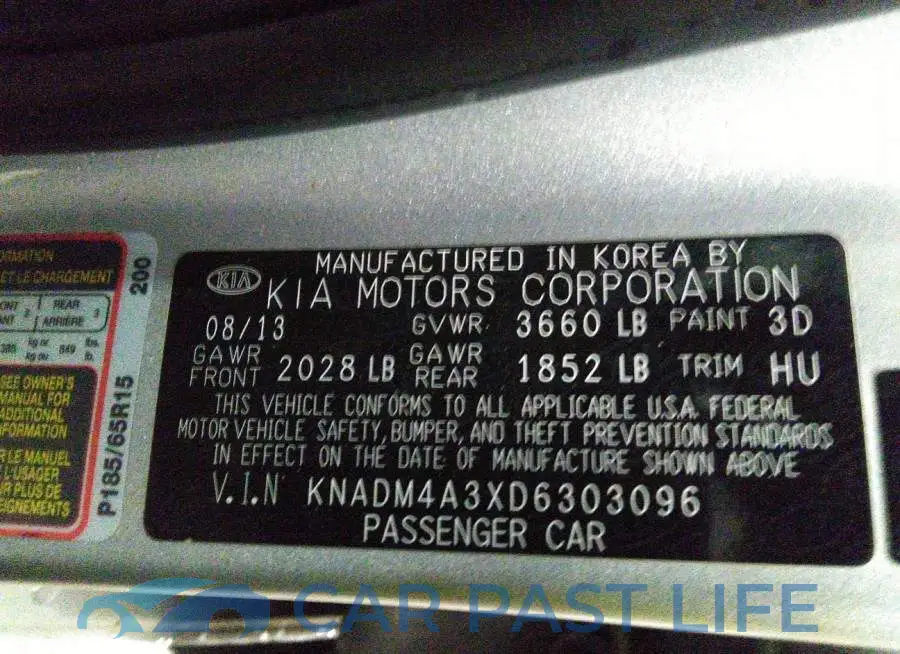 KNADM4A3XD6303096# 9