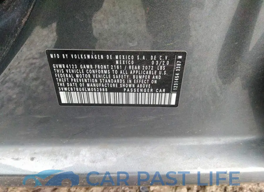 3VWCB7BU6LM052988# 9