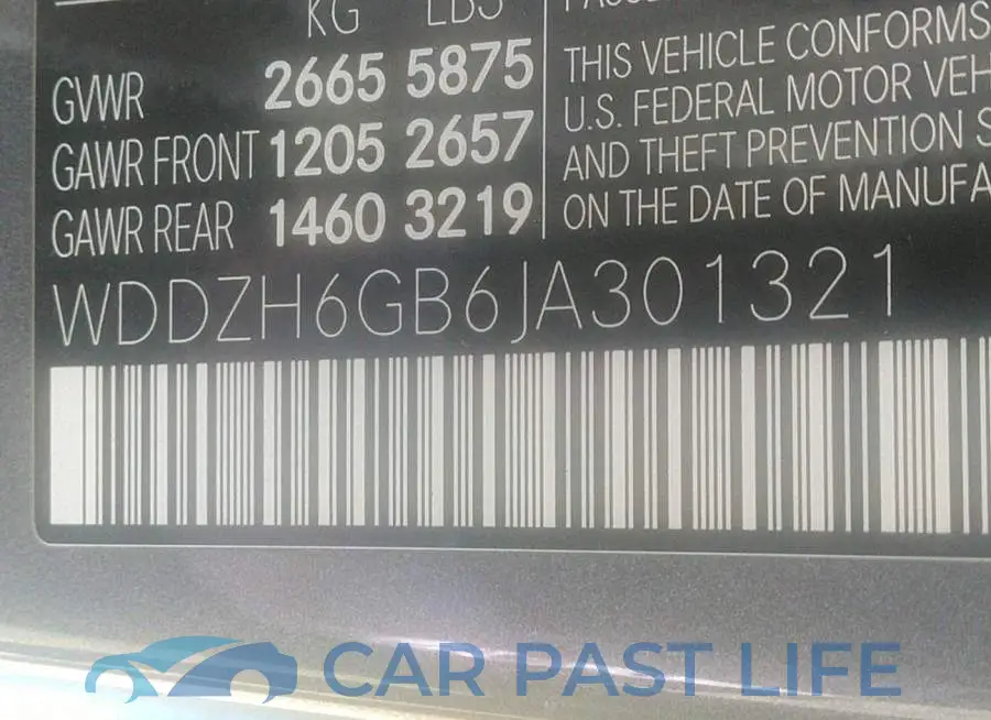 WDDZH6GB6JA301321# 9