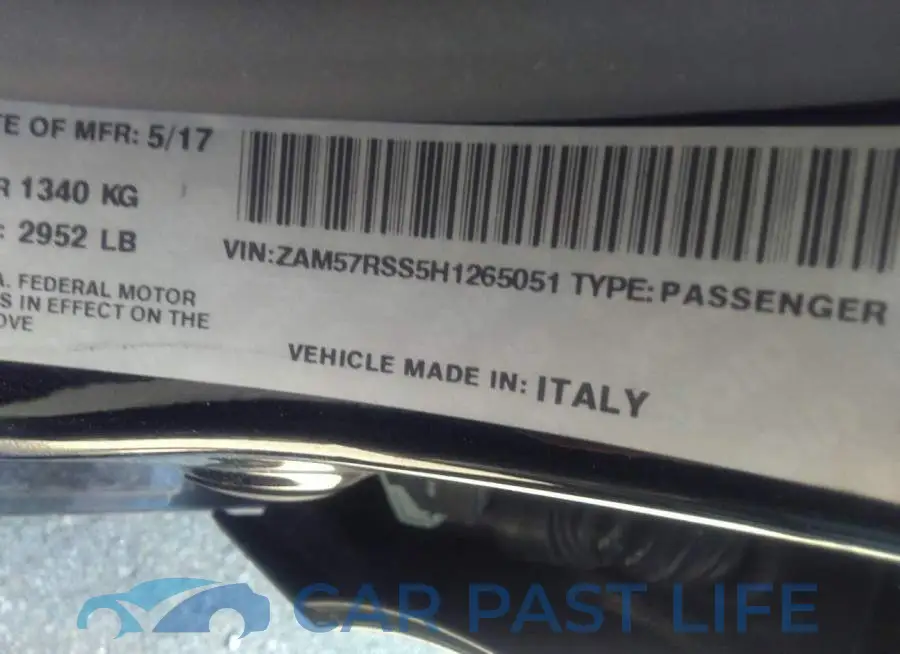 ZAM57RSS5H1265051# 9