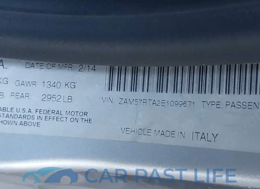 ZAM57RTA2E1099671# 9