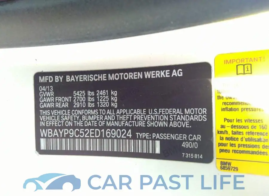 WBAYP9C52ED169024# 9