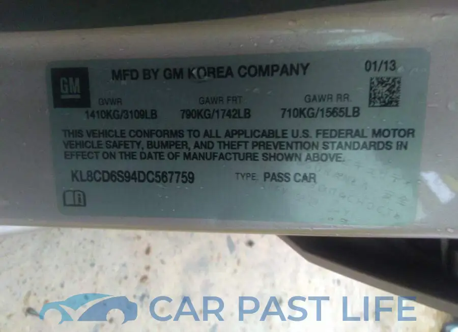 KL8CD6S94DC567759# 9