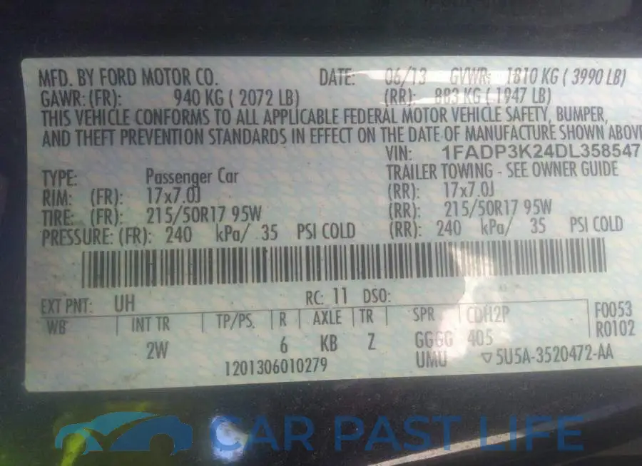 1FADP3K24DL358547# 9