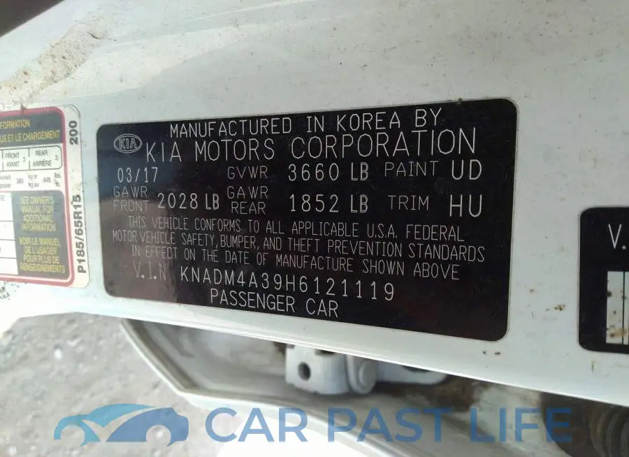 KNADM4A39H6121119# 9