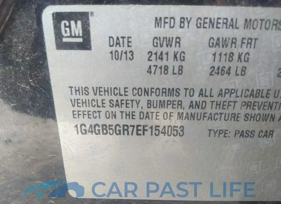 1G4GB5GR7EF154053# 9