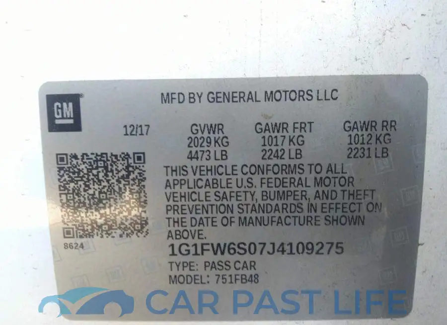 1G1FW6S07J4109275# 9