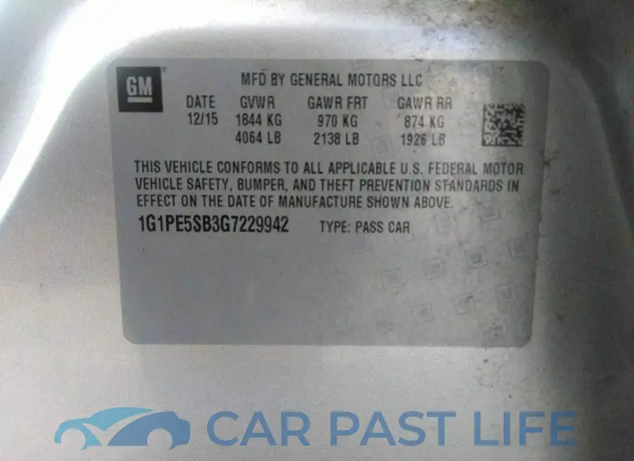1G1PE5SB3G7229942# 9