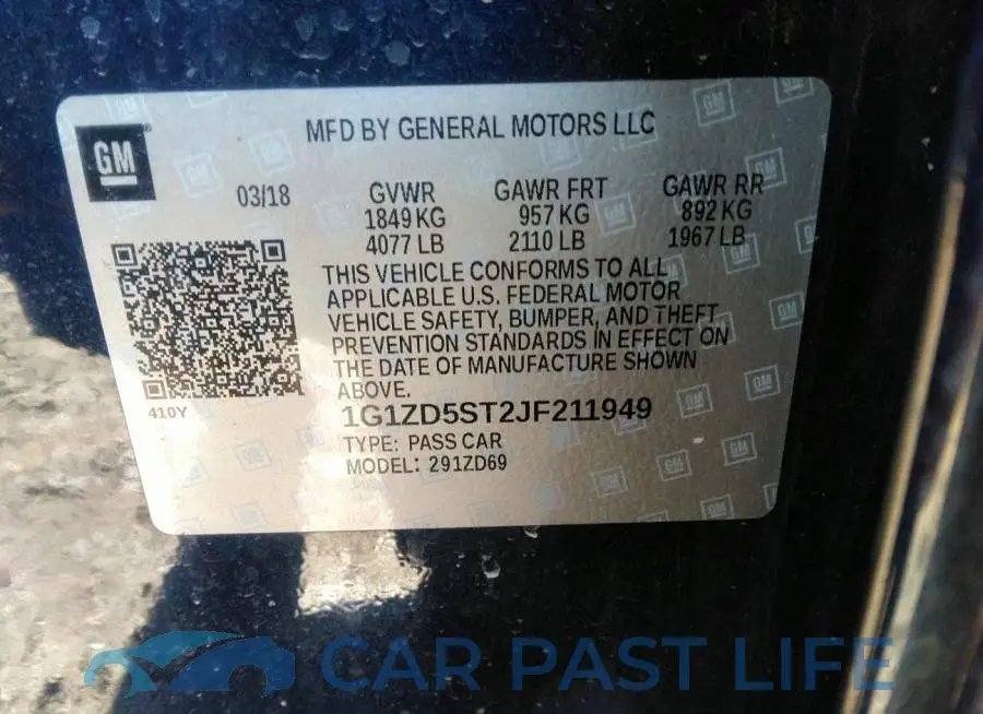 1G1ZD5ST2JF211949# 9