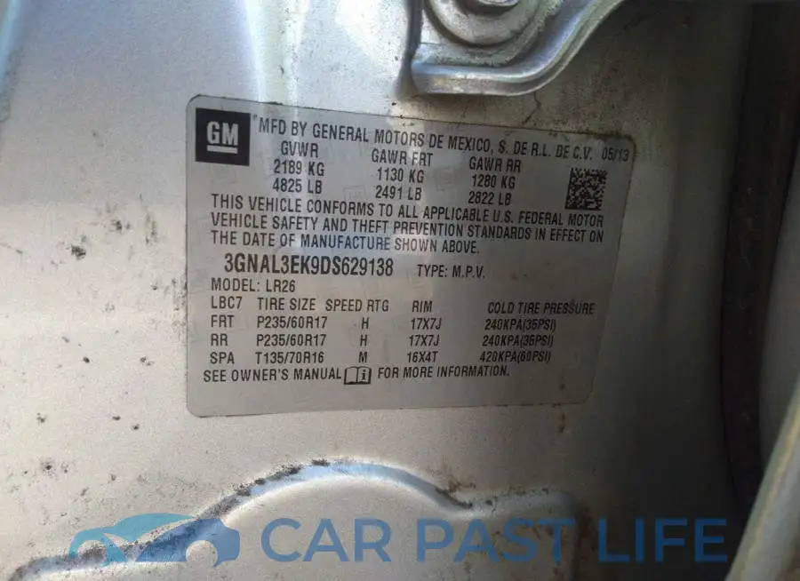 3GNAL3EK9DS629138# 9