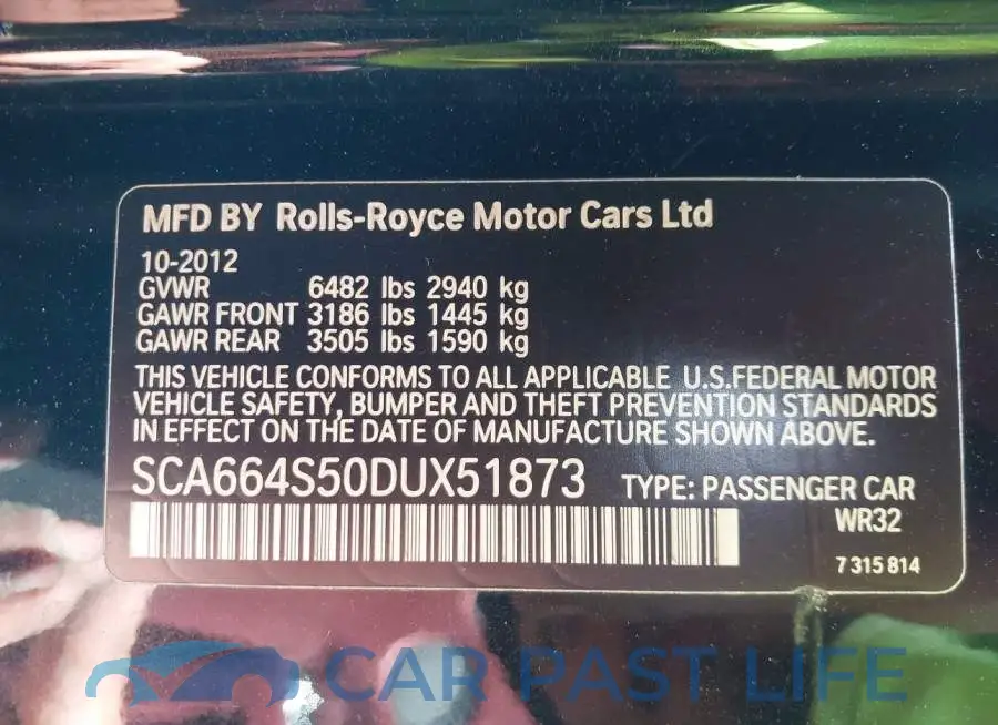 SCA664S50DUX51873# 9