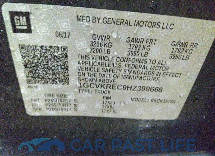 1GCVKREC9HZ399666# 9