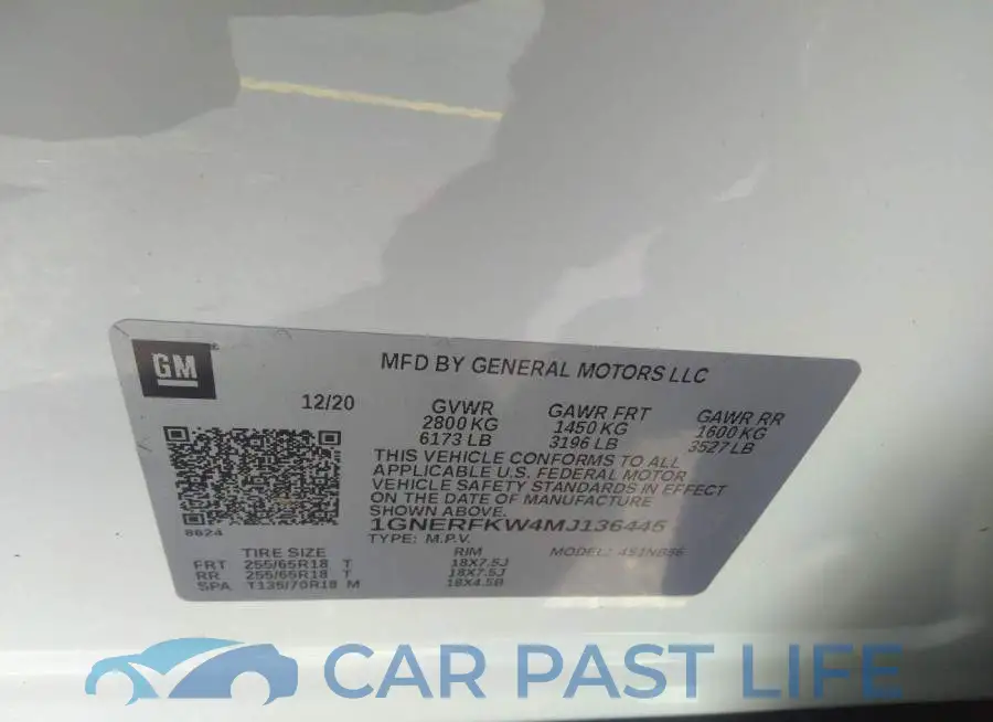 1GNERFKW4MJ136445# 9