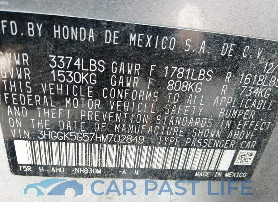 3HGGK5G57HM702849# 9