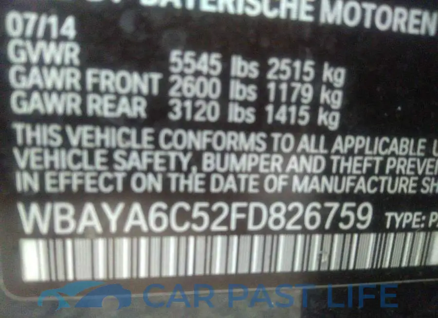 WBAYA6C52FD826759# 9