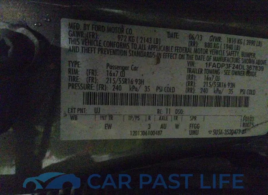 1FADP3F24DL367839# 9