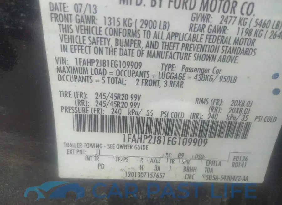 1FAHP2J81EG109909# 9