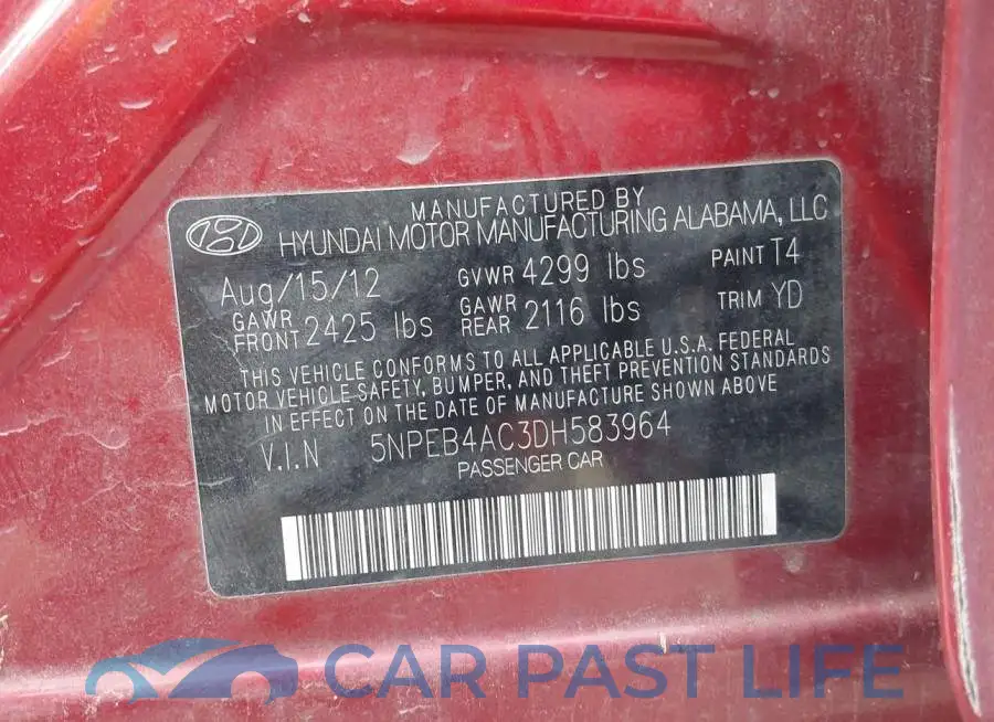 5NPEB4AC3DH583964# 9