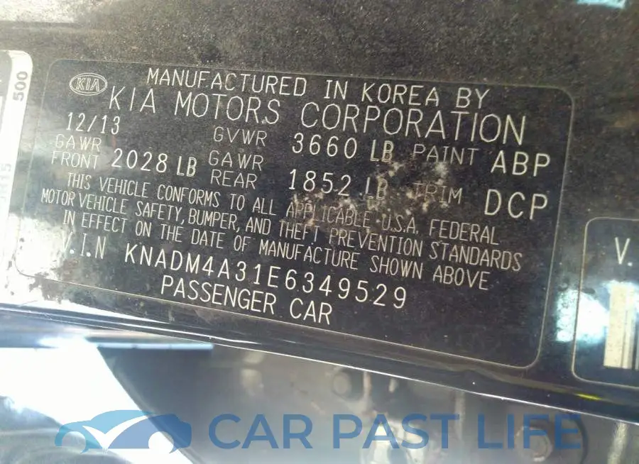 KNADM4A31E6349529# 9