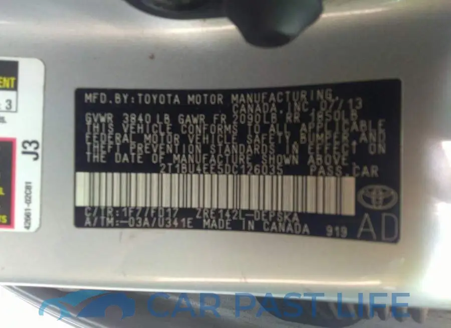 2T1BU4EE5DC126035# 9