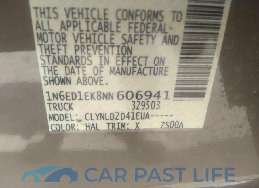 1N6ED1EK8NN606941# 9