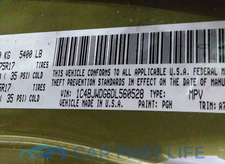 1C4BJWDG6DL560528# 9